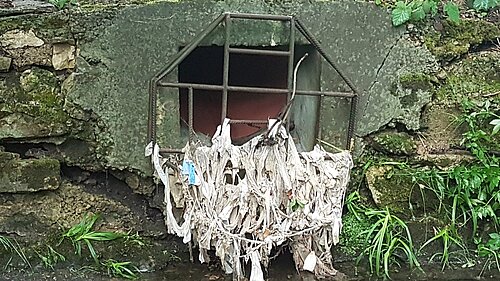 A sewage pipe.