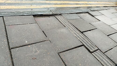 Uneven paving / footpath / trip hazard
