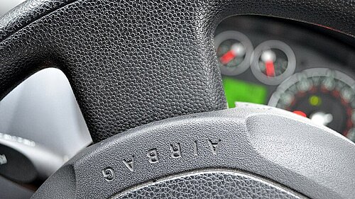 Steering wheel.