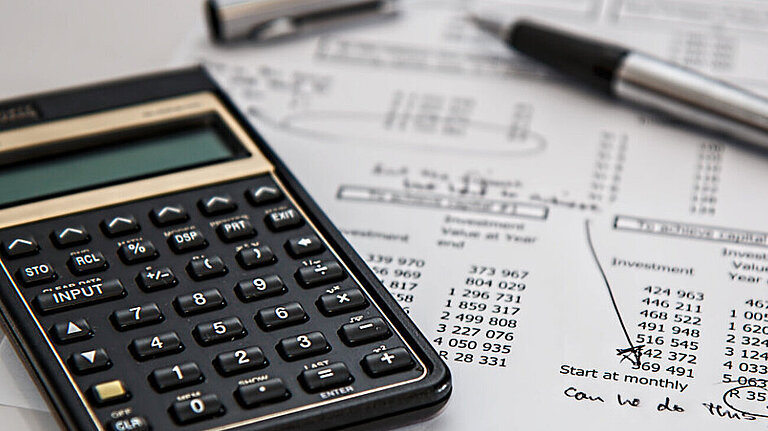 Calculator and bills