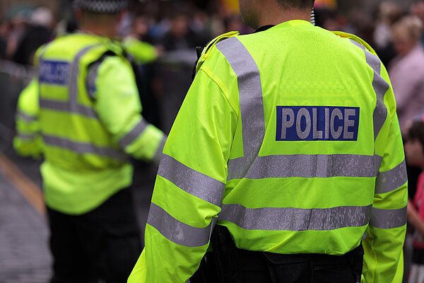 Police officers on a street