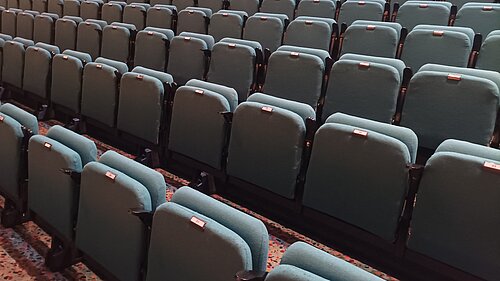 Auditorium stage seating (empty)