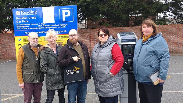 The Reading Lib Dems at Dunstall Close car park