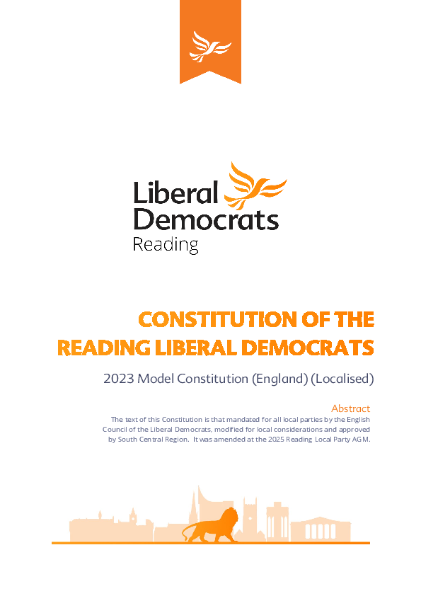 Constitution of the Reading Liberal Democrats (2025)